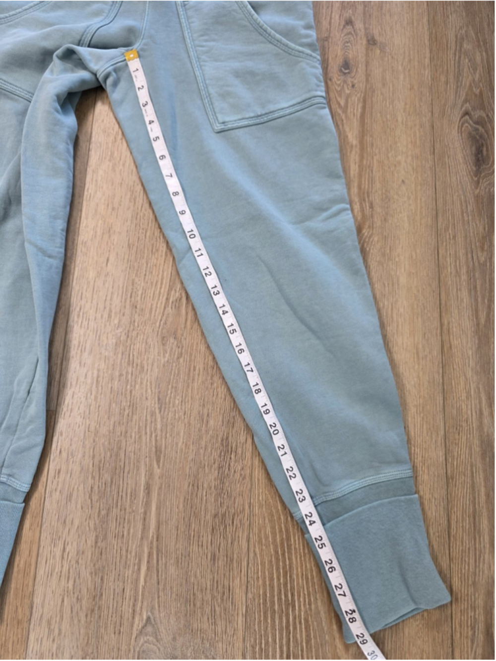 Free People FP Movement Jogger Pants XS Blue Zip Front High Rise Cotton Pocket - Picture 13 of 14